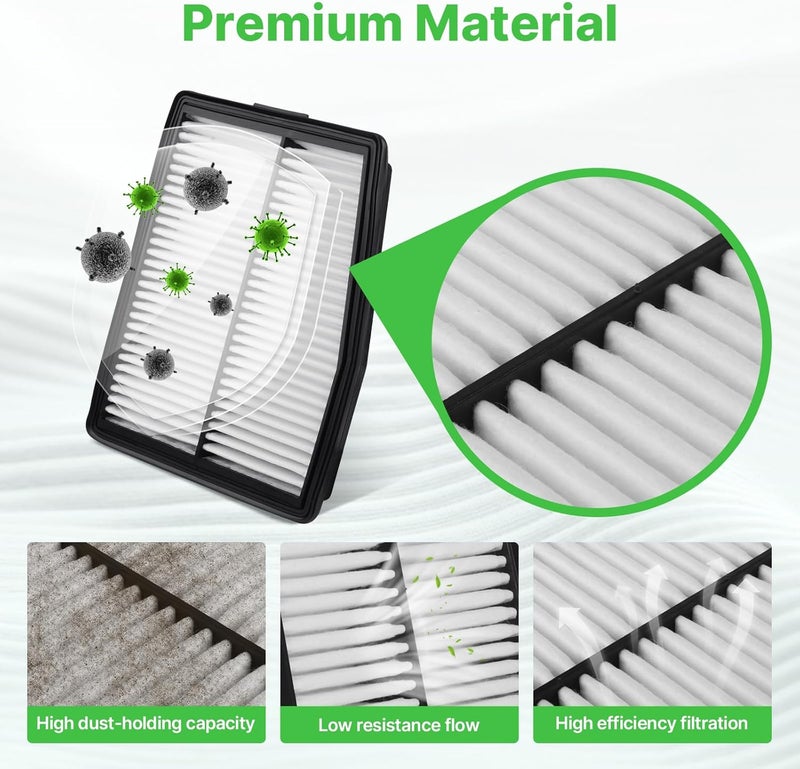 RVgolf 2PCS Engine Air Filter Only Fit Hybrid for Hyundai Santa Fe 2021-2023, Sonata 2020-2026, Tucson 2022-2026, Kia Sorento 2021-2026, Sportage 2023-2026# 28113L5100 Automotive Accessories - Image 3